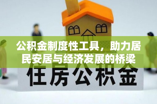 贵池公积金制度性工具，助力居民安居与经济发展的桥梁