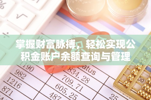 贵池掌握财富脉搏，轻松实现公积金账户余额查询与管理