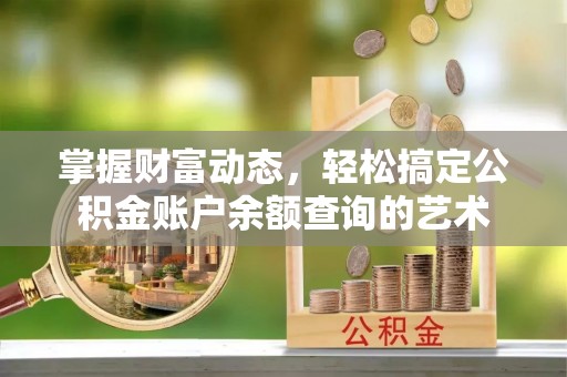 贵池掌握财富动态，轻松搞定公积金账户余额查询的艺术