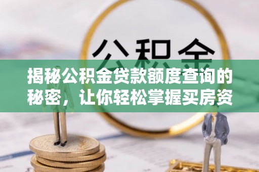 贵池揭秘公积金贷款额度查询的秘密，让你轻松掌握买房资金规划