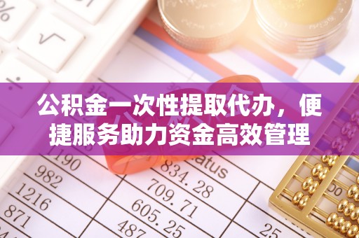 贵池公积金一次性提取代办，便捷服务助力资金高效管理