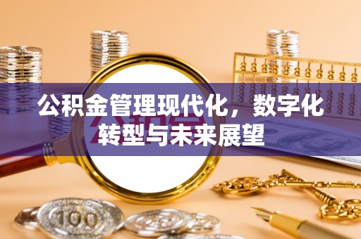 贵池公积金管理现代化，数字化转型与未来展望