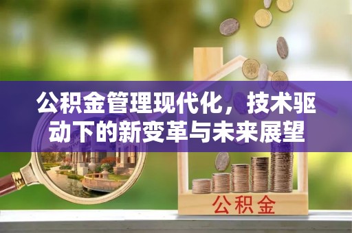 贵池公积金管理现代化，技术驱动下的新变革与未来展望