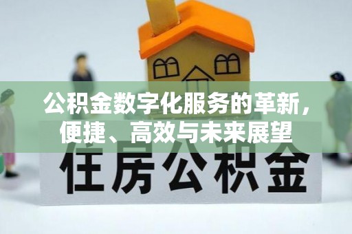 贵池公积金数字化服务的革新，便捷、高效与未来展望